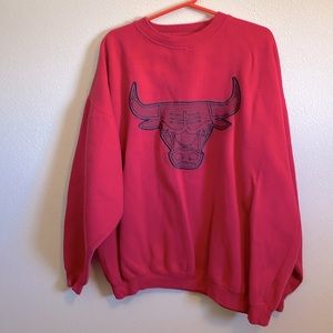 Men’s retro in red Chicago Bulls Starter sweatshirt XXL